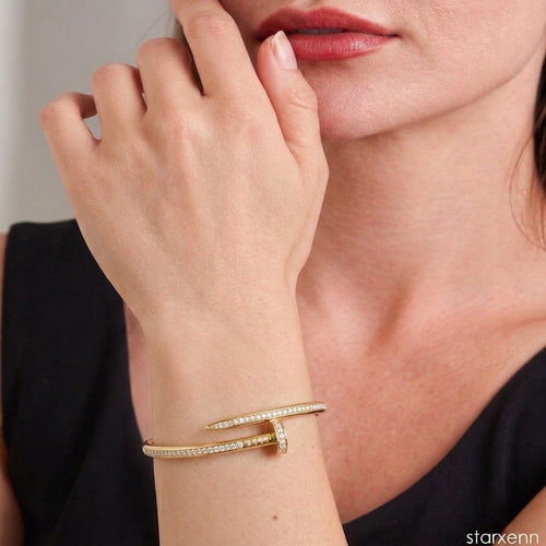 Çivi 18k gold kaplama şık görünüm